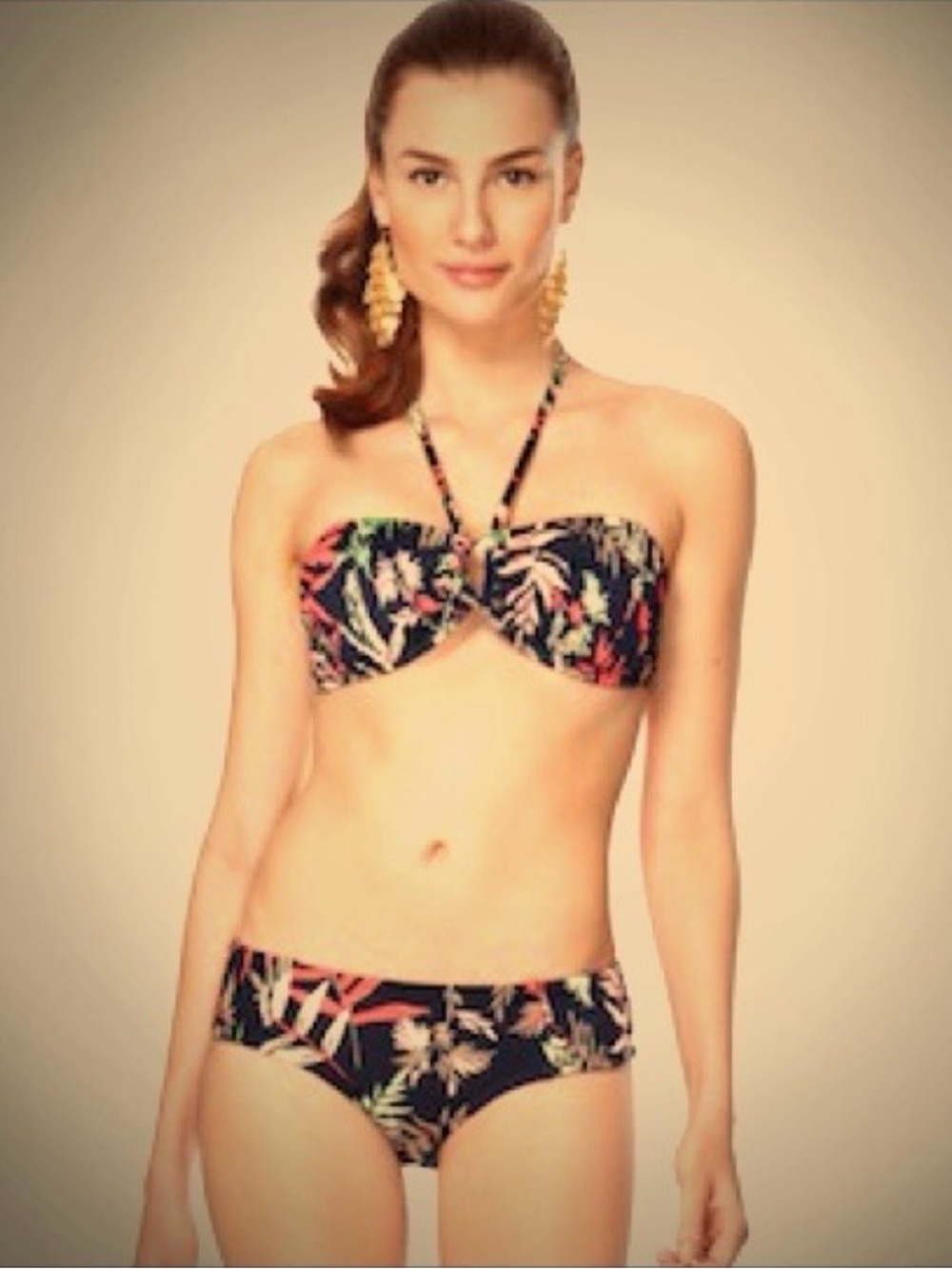 The Webster Target Swimwear Two Piece Bikini Tropical S Top M Bottom Swimsuit